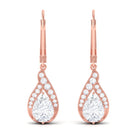 Sparkanite Jewels-Pear Shape Moissanite Teardrop Earrings