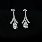 Sparkanite Jewels-Classic Pear Shape Moissanite Drop Earrings