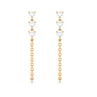 Sparkanite Jewels-Certified Moissanite Dangle Chain Earrings