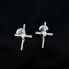 Sparkanite Jewels-Certified Moissanite Cross Stud Earrings