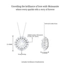 Cushion Shape Moissanite Pendant with Halo D-VS1 10 MM - Sparkanite Jewels