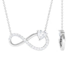 Sparkanite Jewels-Heart Shape Moissanite Minimal Infinity Necklace