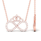 Sparkanite Jewels-Certified Moissanite Infinity Crown Necklace