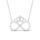 Sparkanite Jewels-Certified Moissanite Infinity Crown Necklace