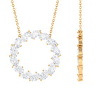 Sparkanite Jewels-Pear Shape Moissanite Eternity Necklace