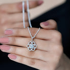 Sparkanite Jewels-Flower Inspired Moissanite Pendant Necklace