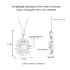 Sparkanite Jewels-Designer Moissanite Flower Inspired Cluster Pendant Necklace