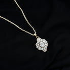 Sparkanite Jewels-Nature Inspired Floral Moissanite Statement Pendant Necklace