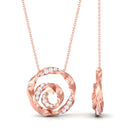 Sparkanite Jewels-Minimal Moissanite Floral Swirl Necklace