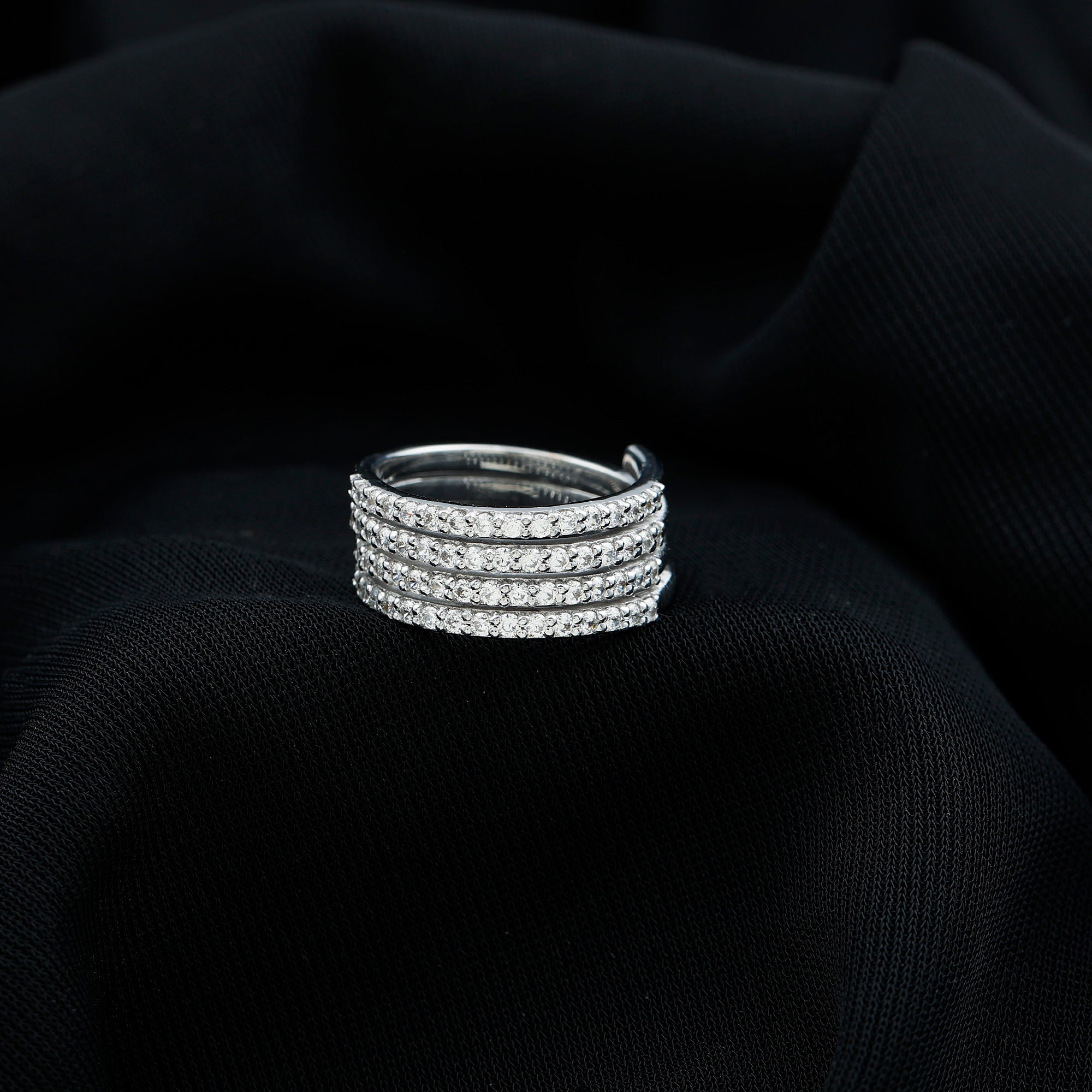 Sparkanite Jewels-Contemporary Moissanite Eternity Wrap Ring