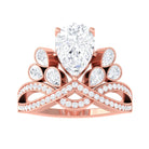 Sparkanite Jewels-Crown Style Moissanite Engagement Ring