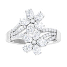 Sparkanite Jewels-Flower Inspired Moissanite Engagement Ring