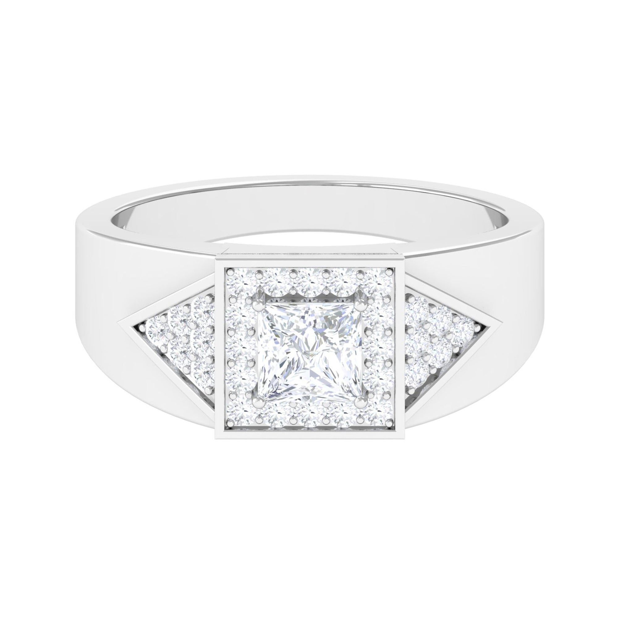 Sparkanite Jewels-Princess Cut Moissanite Engagement Ring