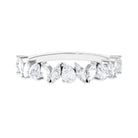 Minimal Half Eternity Ring with Certified Moissanite D-VS1 - Sparkanite Jewels