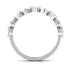 Minimal Half Eternity Ring with Certified Moissanite D-VS1 - Sparkanite Jewels