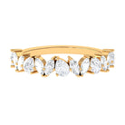 Minimal Half Eternity Ring with Certified Moissanite D-VS1 - Sparkanite Jewels