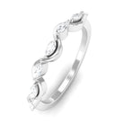 Marquise Moissanite Semi Eternity Stackable Ring D-VS1 - Sparkanite Jewels