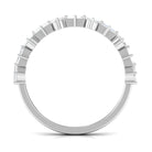 Certified Moissanite Minimal Half Eternity Ring D-VS1 - Sparkanite Jewels