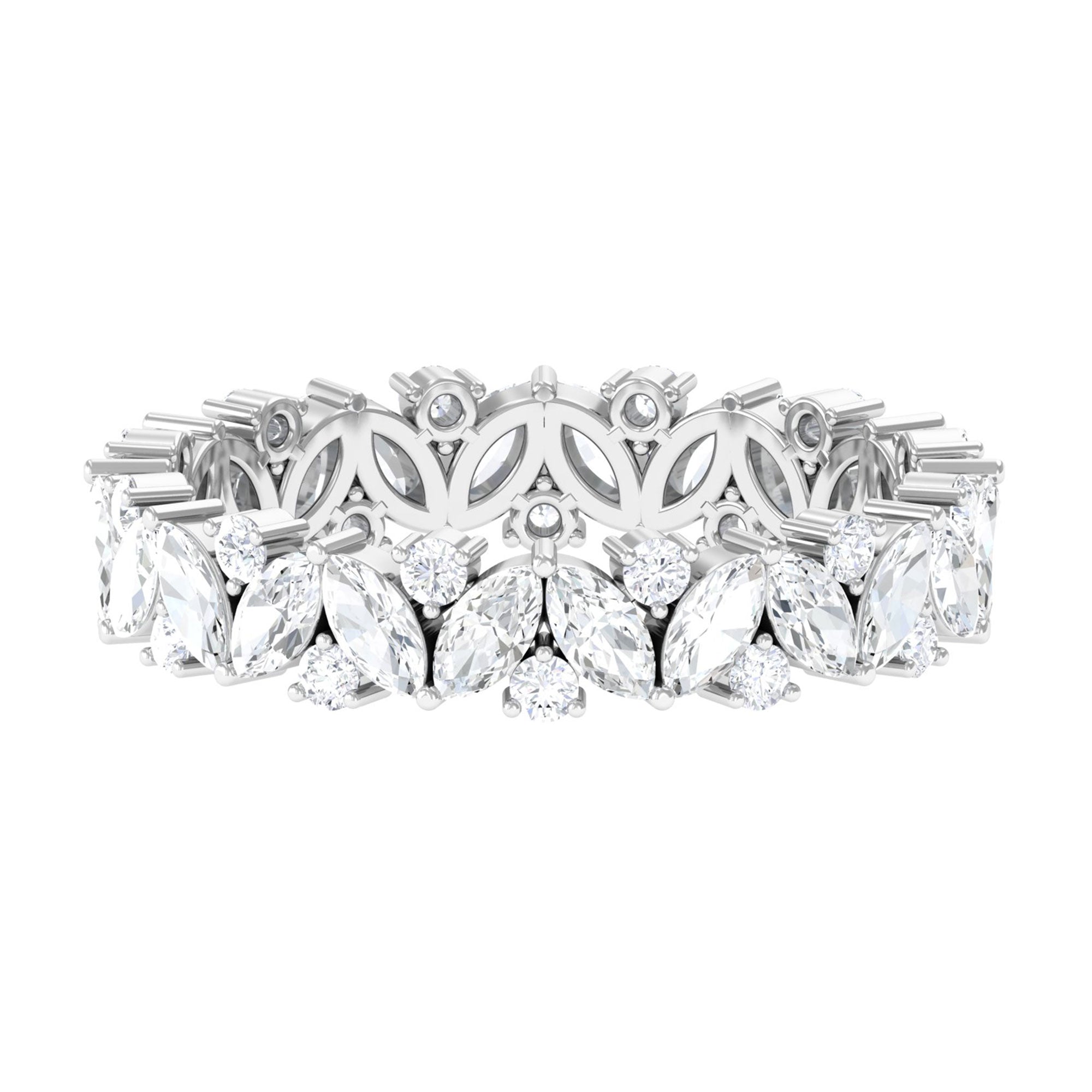 Sparkanite Jewels-Classic Certified Moissanite Wedding Eternity Ring